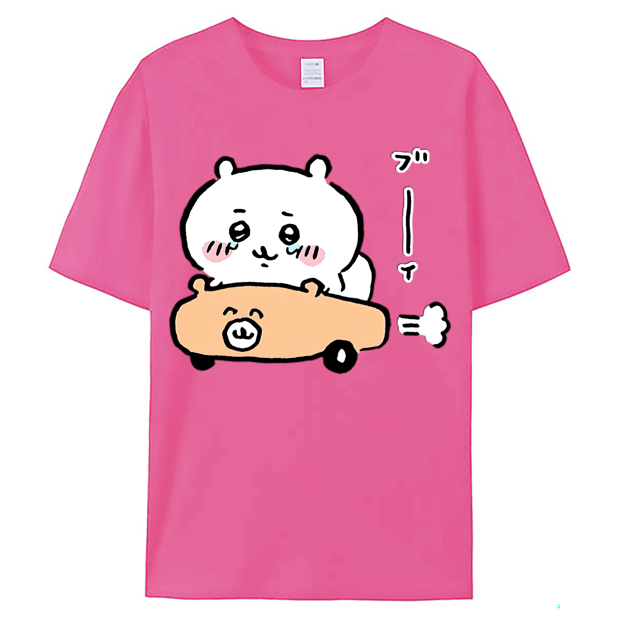 （画像用） ちいかわ ちいかわ Chii-kawa chiikawa レディースカジュアルプリントTシャツ（綿100％）
